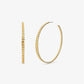 14K Gold-Plated Brass Curb Link Hoop Earrings