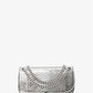 Christie Mini Metallic Python Embossed Leather Envelope Bag