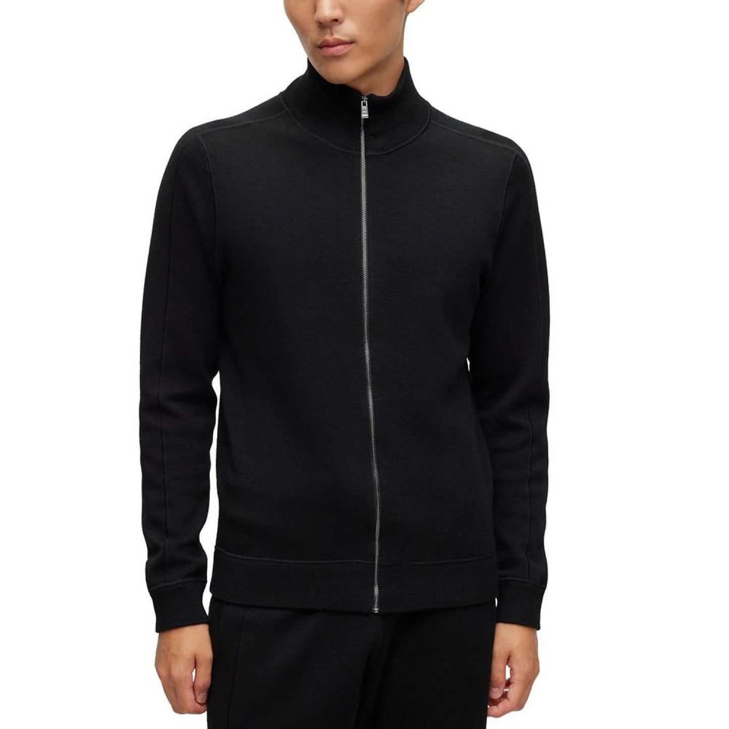 Men's Signature-Stripe Regular-Fit Zip-Up Cardigan