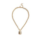 Quilted Padlock Necklace