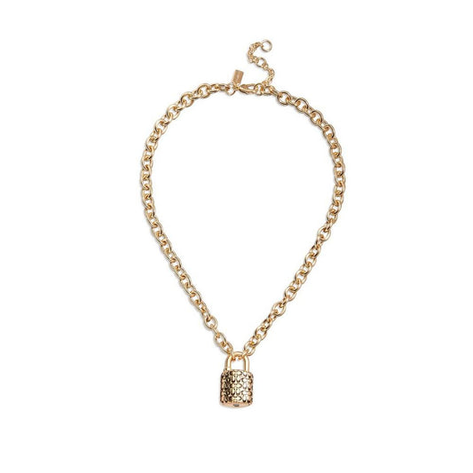 Quilted Padlock Necklace