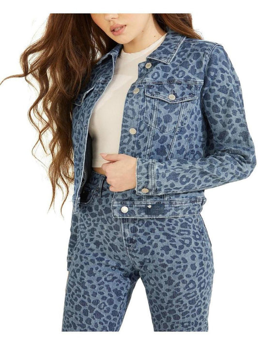 Doria Womens Denim Collared Denim Jacket