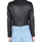 Michael Michael Kors Cropped Leather Biker Jacket