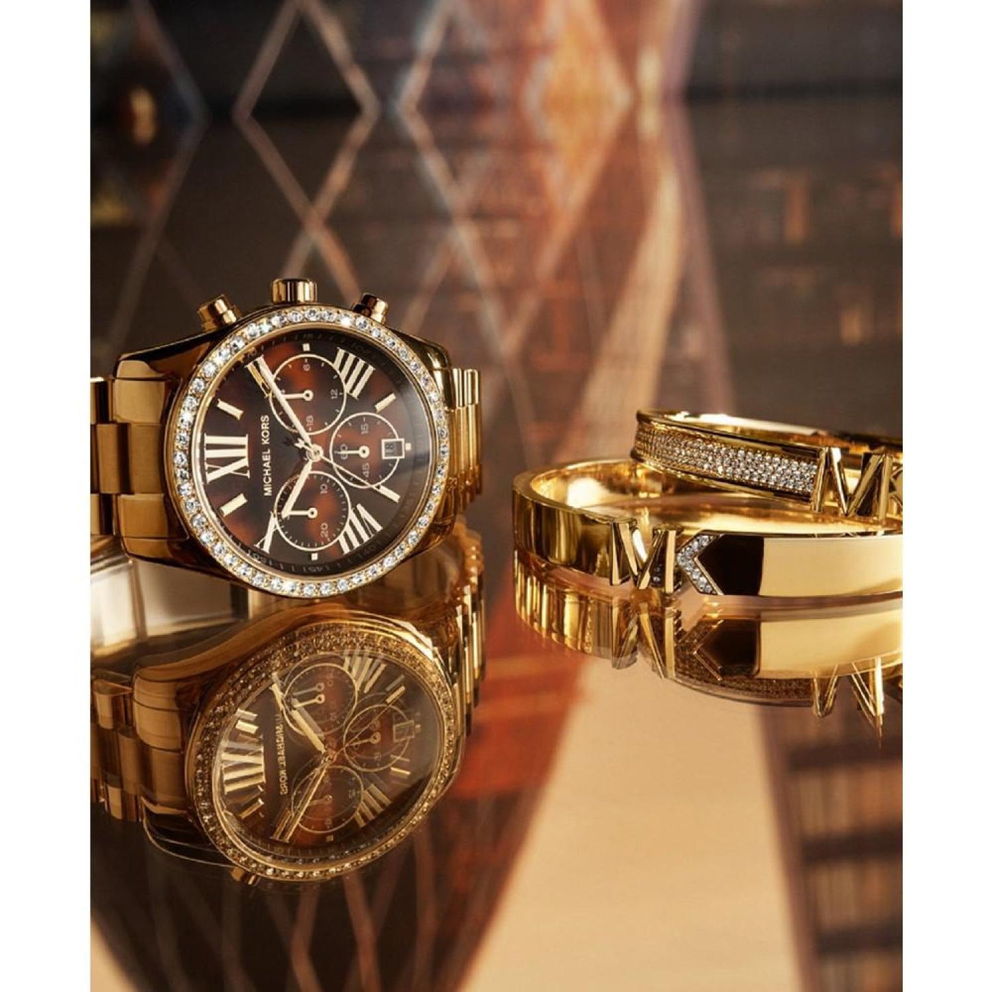 Women's Mini-Lennox Three-Hand Gold-Tone Stainless Steel Bracelet Watch 33mm