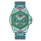 Men's Multi-Function Iridescent Stainless Steel Watch 48mm