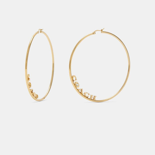 Coach Outlet Signature Large Hoop Earrings