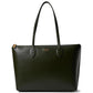 Bleecker Saffiano Leather Large Zip Top Tote