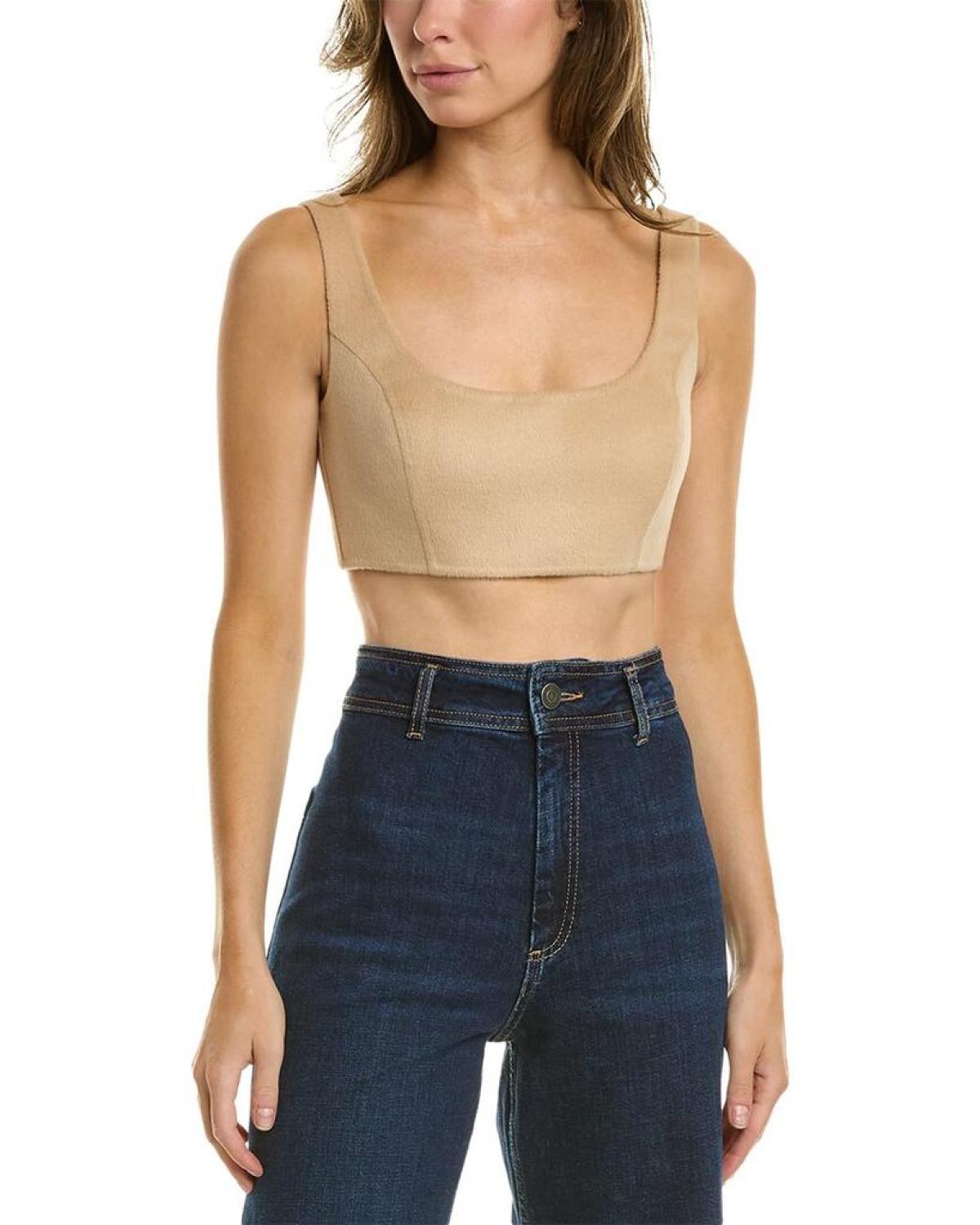 Michael Kors Crop Wool-Blend Tank
