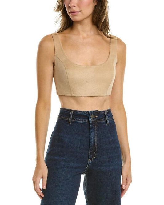 Michael Kors Crop Wool-Blend Tank