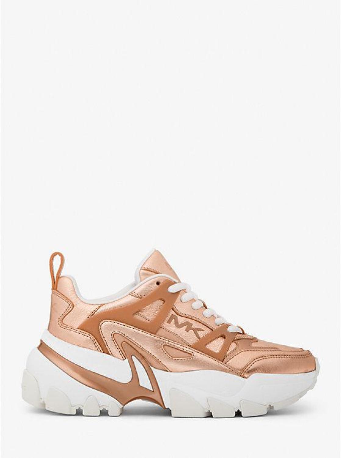 Nick Metallic Leather Trainer