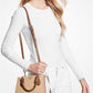 Marilyn Small Color-Block Saffiano Leather Crossbody Bag
