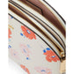 Morgan Dotty Floral Emboss Saffiano Leather Double Zip Dome Crossbody