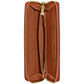 Smooth Leather Slim Accordion Zip-Around Wallet