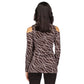 Women's Cold-Shoulder Logo Top