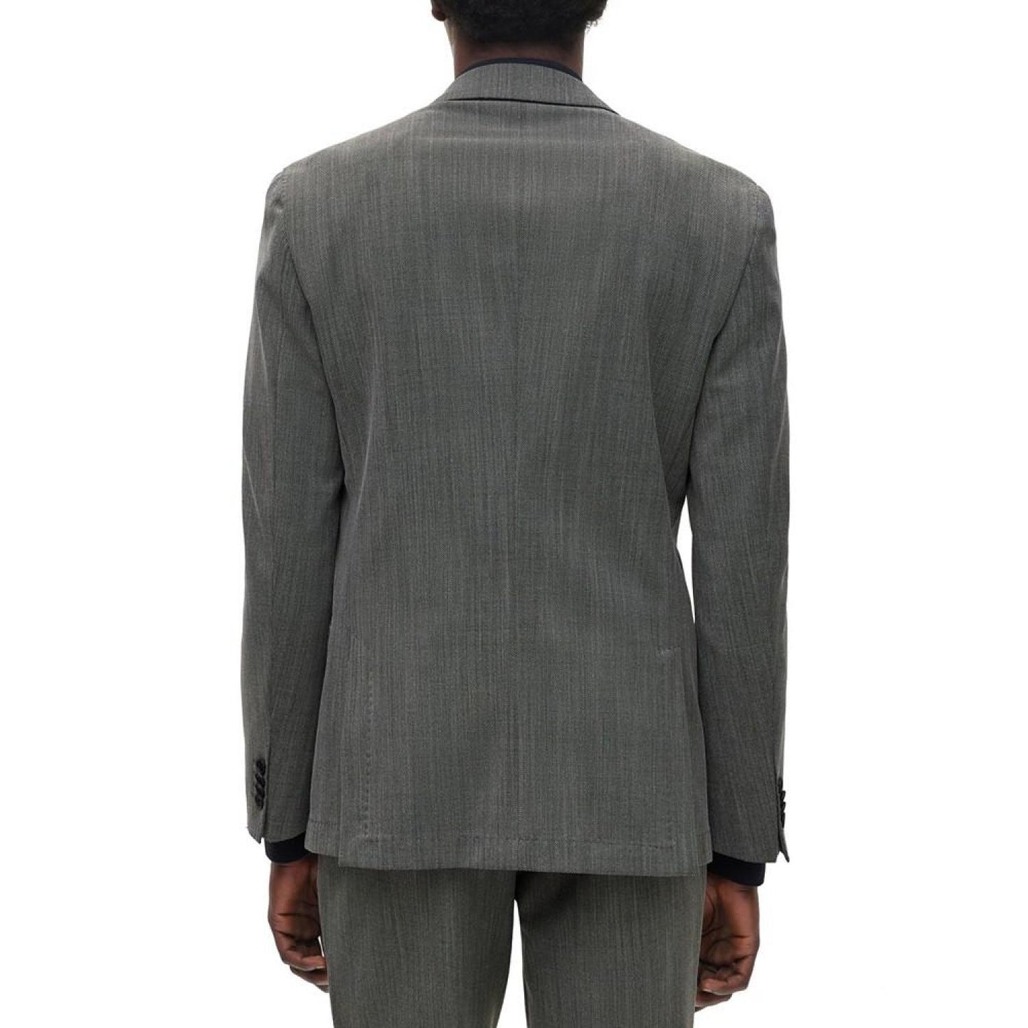 Men's Slim-Fit Suit in Micro-Patterned Performance-Stretch Cloth