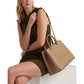 Hanna Crosshatch Leather Large Satchel