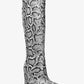 Isra Snake Embossed Leather Wedge Boot
