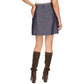 Women's Pocket-Front Chain-Belt Skirt