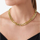14K Gold-Plated Brass Pavé Logo Curb Link Necklace