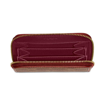 Coated Canvas Signature Small Zip Around Card Case