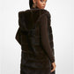 Quilted Faux Fur Hooded Vest