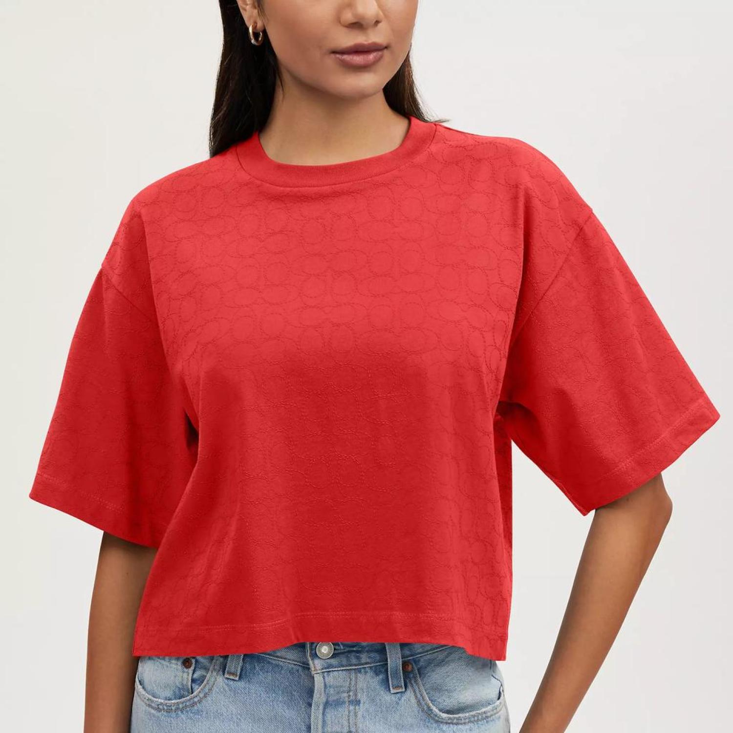 Coach Outlet Signature Cropped T Shirt