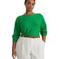Plus-Size Cotton-Blend Dolman-Sleeve Sweater