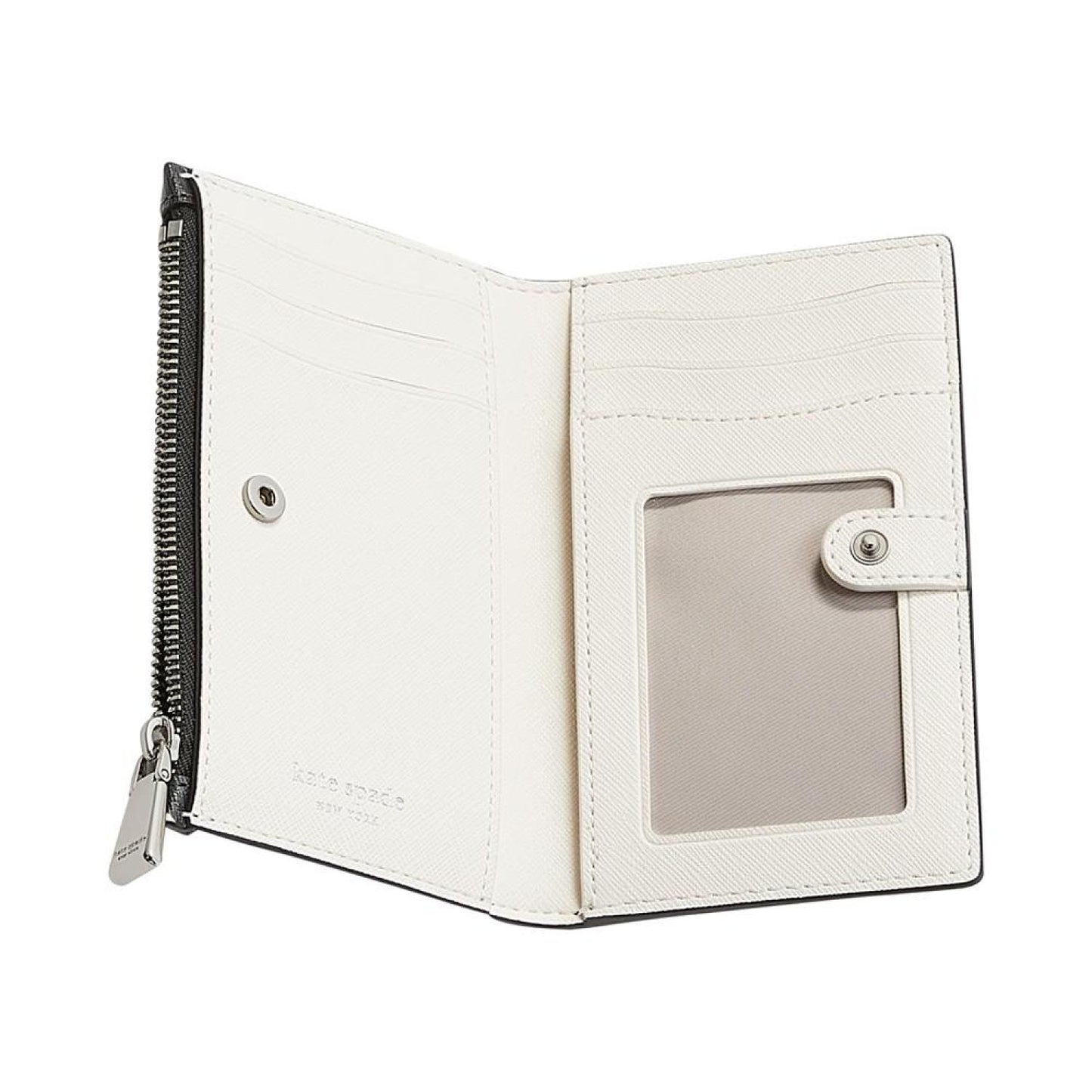 Morgan Sunshine Dot Saffiano Leather Slim Bifold Wallet