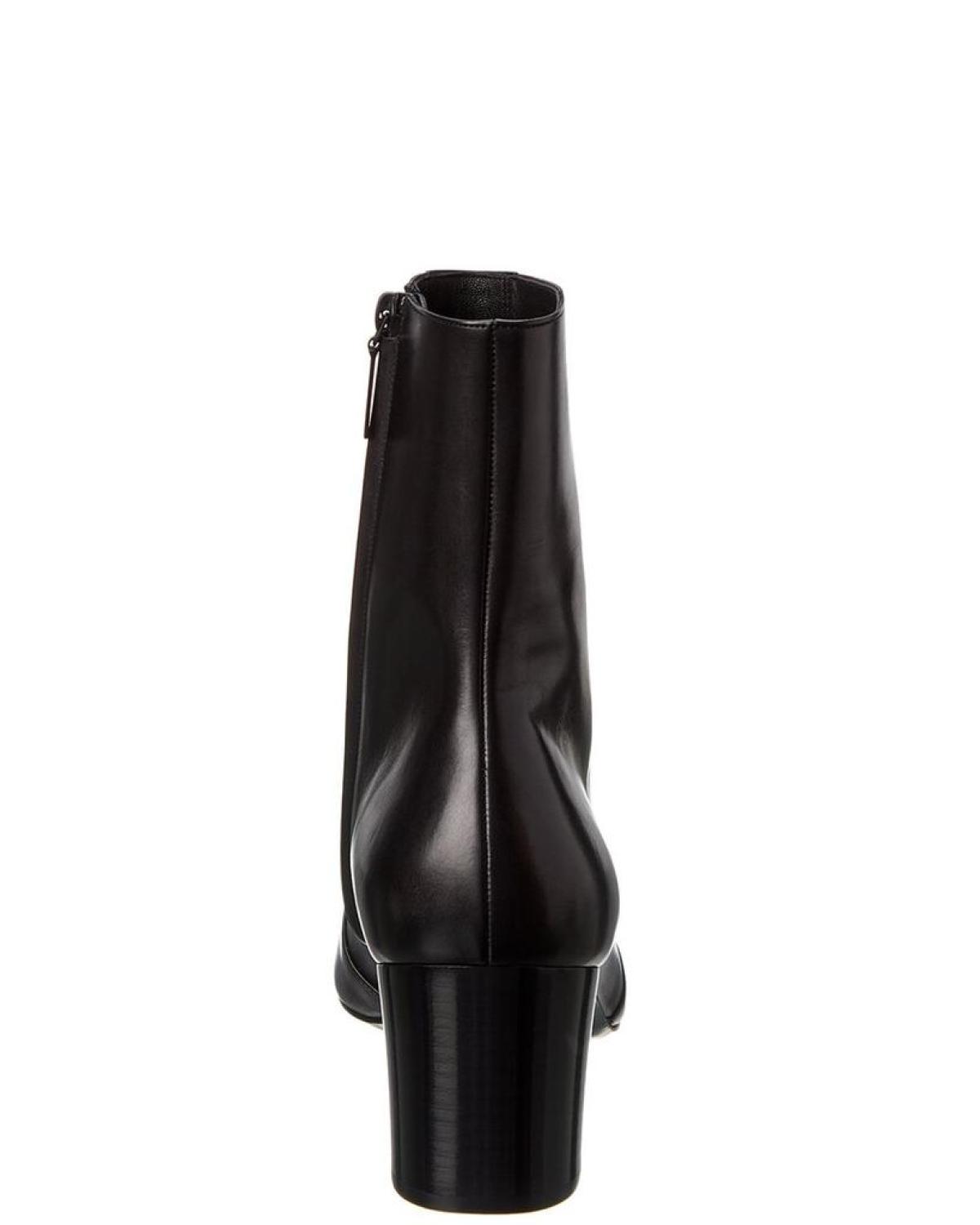 Saint Laurent XIV Zipped Leather Bootie
