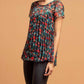 Pleated Top In Multi Floral