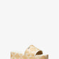 Ember Empire Logo Jacquard Straw Platform Sandal