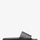 Gilmore Logo Embossed Faux Leather Slide Sandal