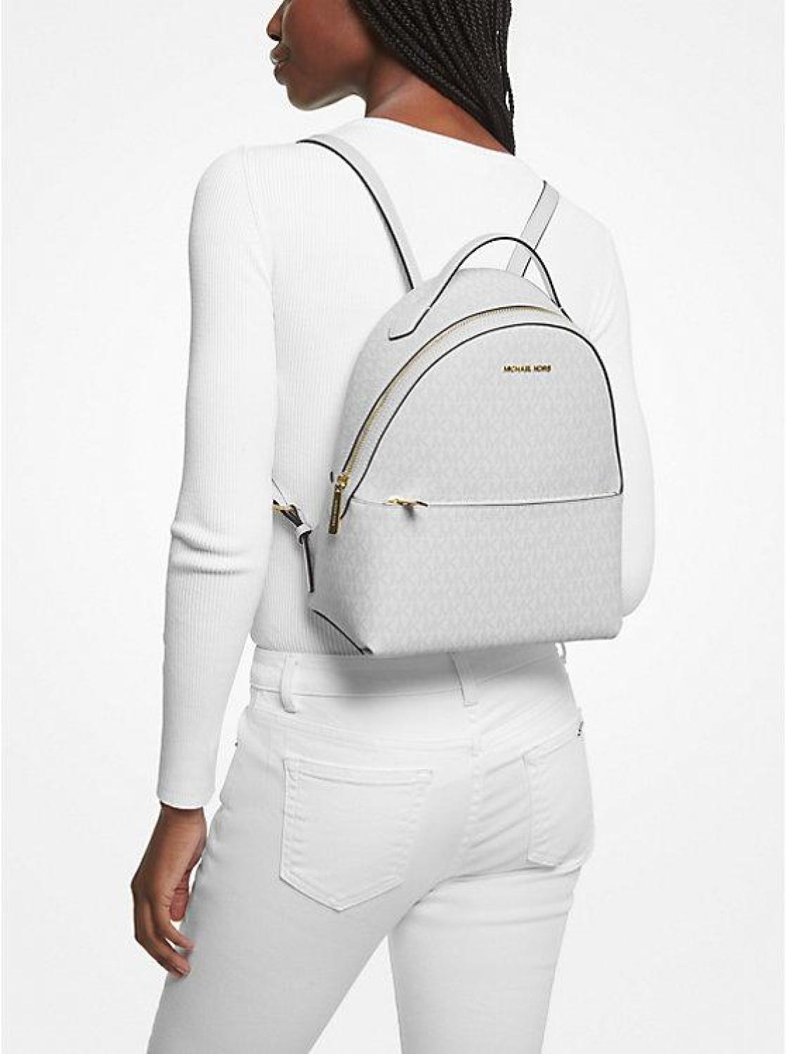 Sheila Medium Logo Backpack Sheila Medium Logo Backpack in SILVER - Sale | Michael Kors [US] main image 3