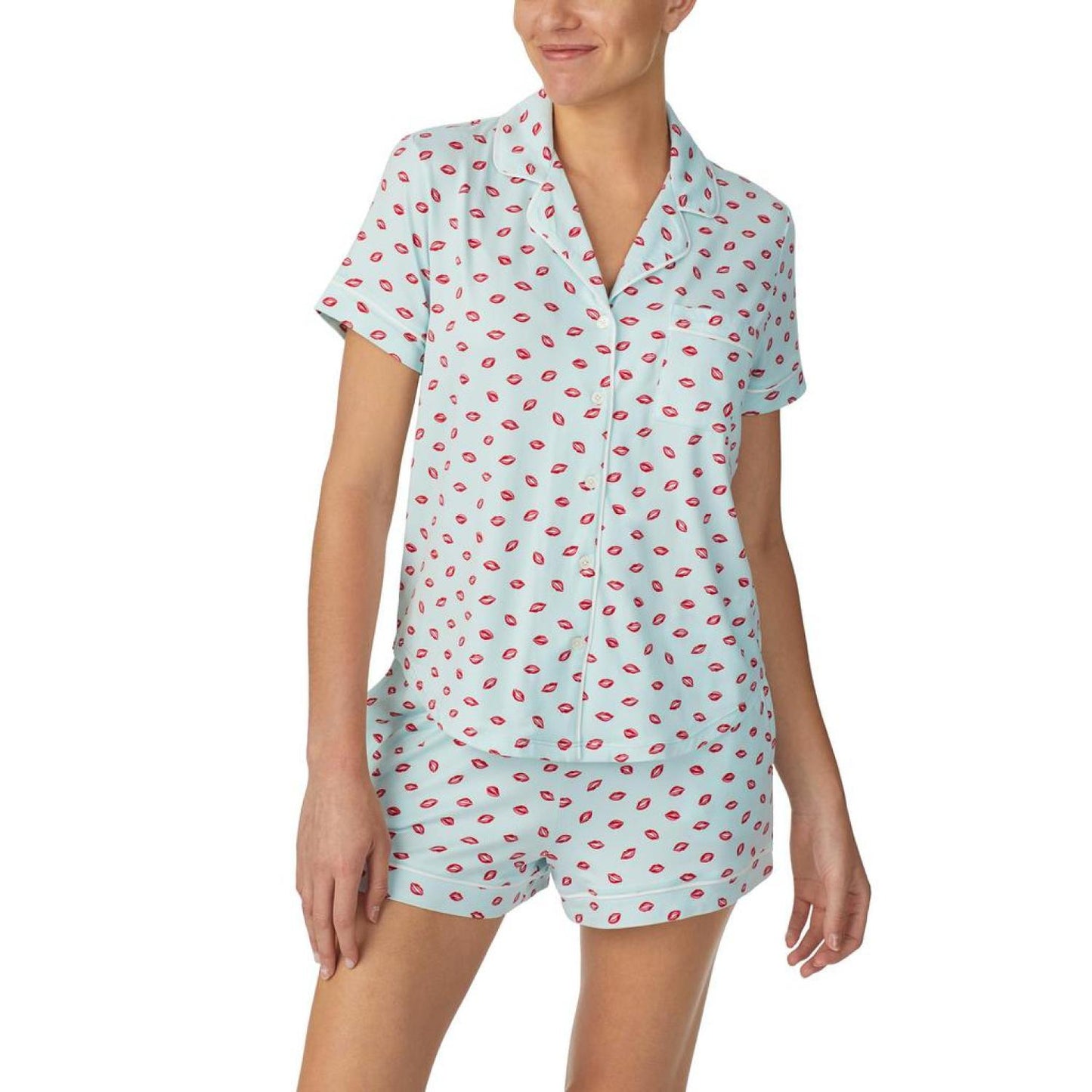 Short Sleeve Notch Short Set