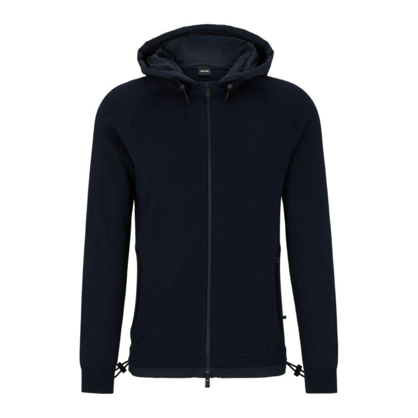 Regular-fit jacket with ribbed cuffs and padded hood