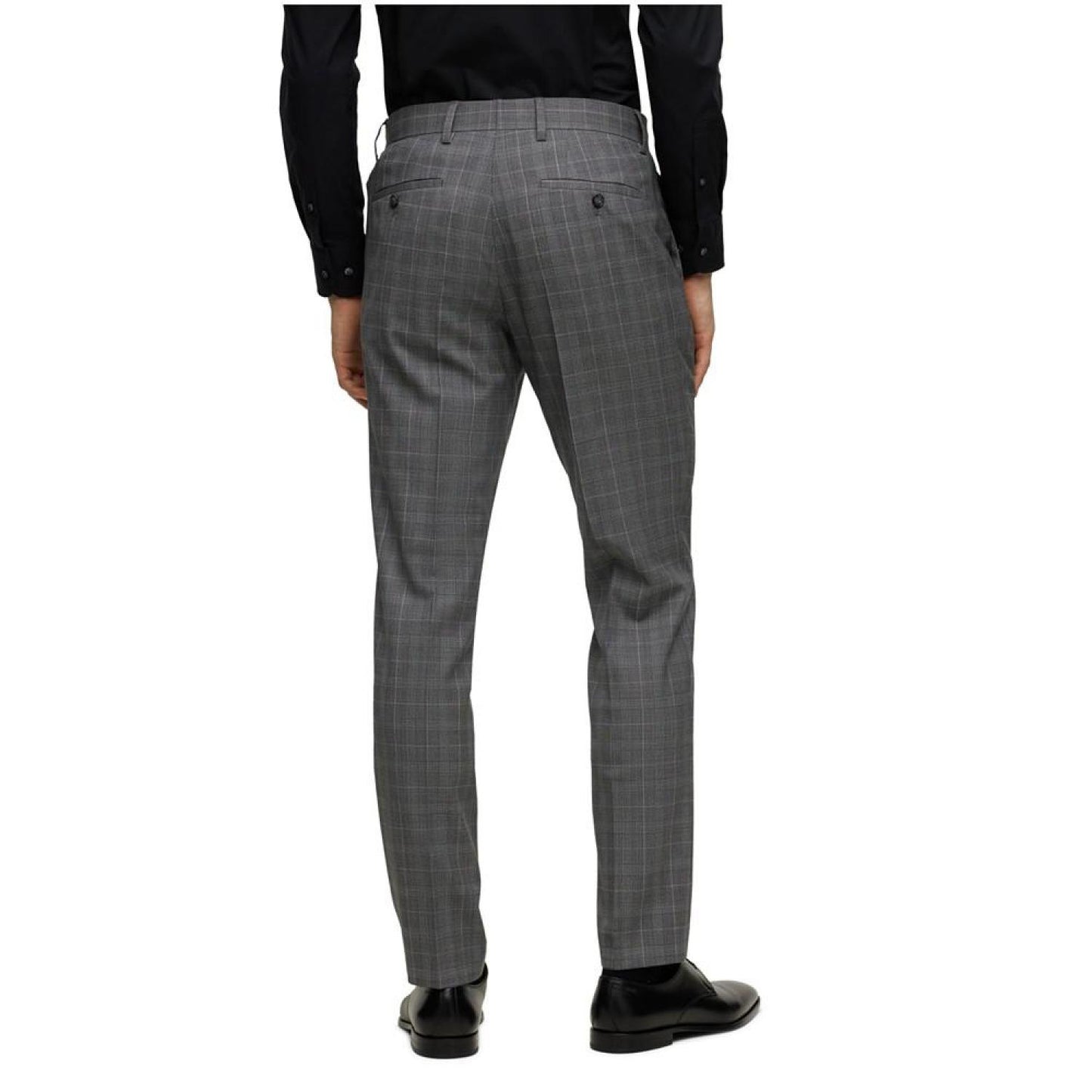 Men's Checked Stretch Slim-Fit Suit