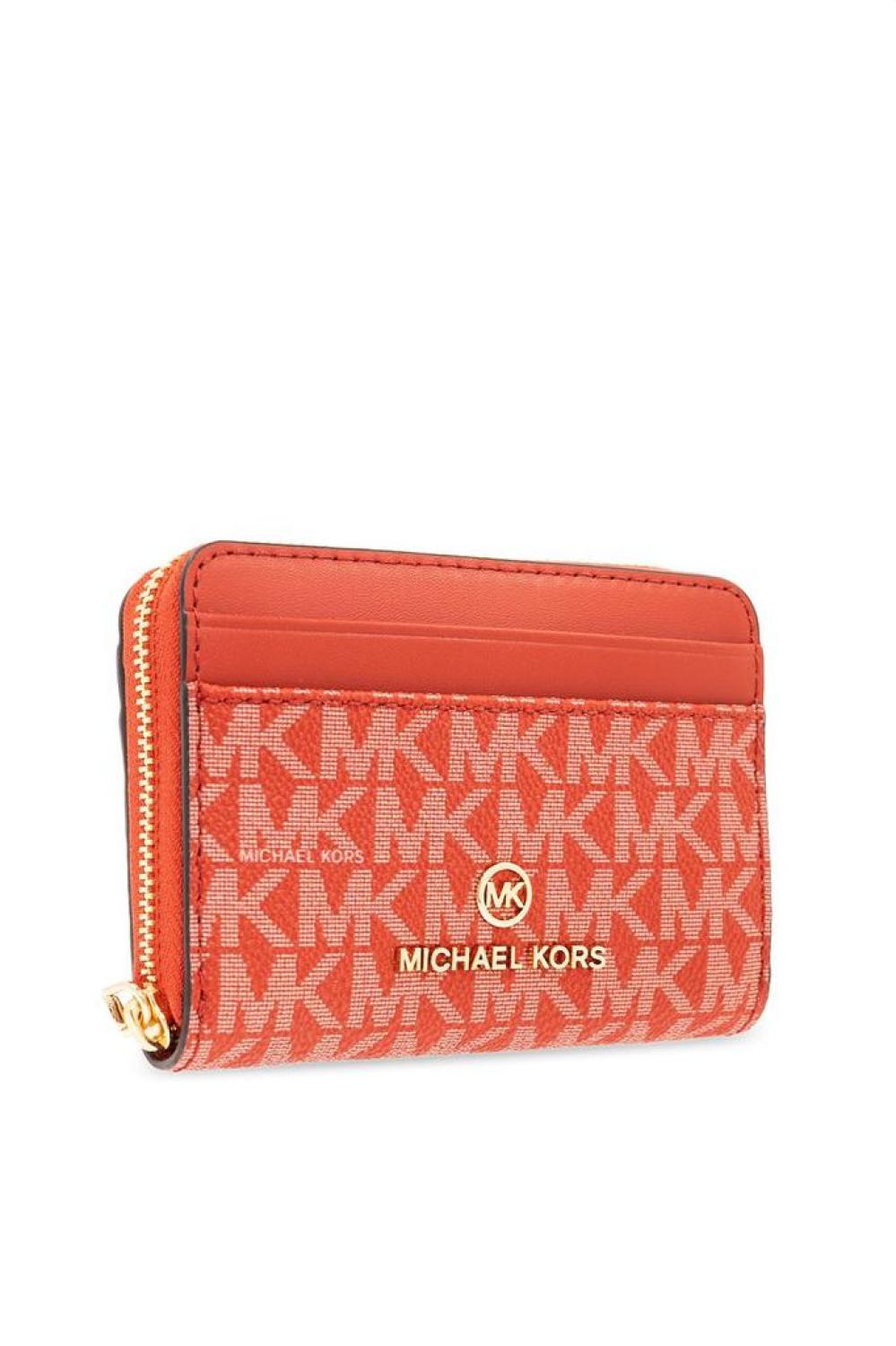 Michael Michael Kors Monogrammed Logo Lettering Zipped Wallet