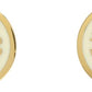 Gold & White 'The Medallion' Stud Earrings