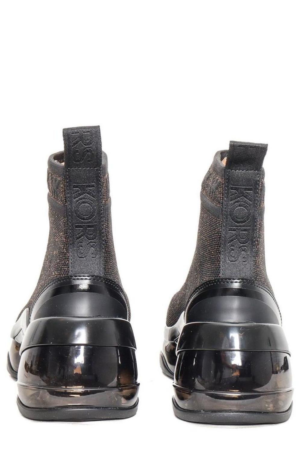 Michael Michael Kors Olympia Extreme Metallic Stretch Knit Sock Sneake