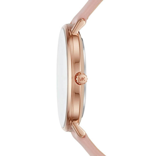 Women's Pyper Three-Hand Blush Leather Watch 38mm and Jewelry Gift Set