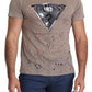Guess  Cotton Stretch Logo Print Men Casual Perforated Men's T-shirt