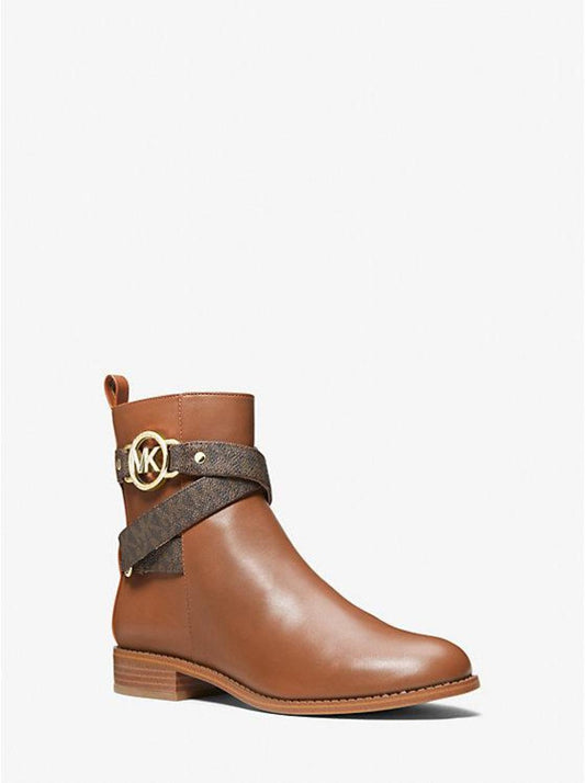 Rory Leather and Logo Ankle Boot
