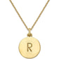 12k Gold-Plated Initials Pendant Necklace, 17" + 3" Extender