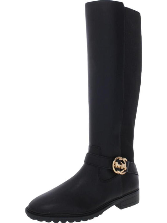 Farrah Womens Leather Tall Knee-High Boots