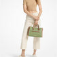 Carine Large Two-Tone Leather Satchel