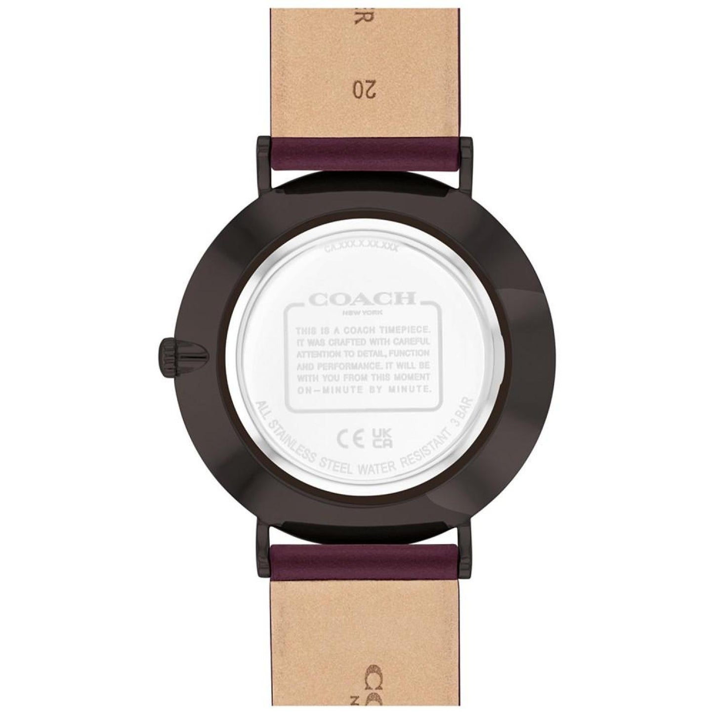 Men's Charles Bordeaux Leather Strap Watch, 41mm