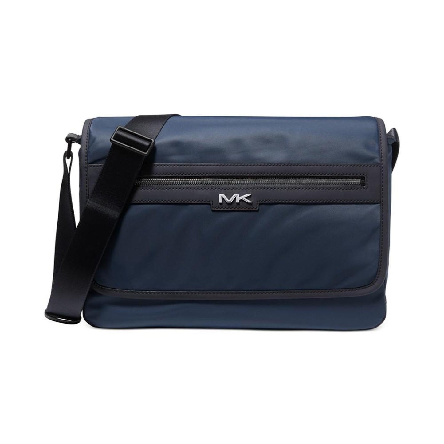 Men's Solid Gabardine Logo Messenger Bag