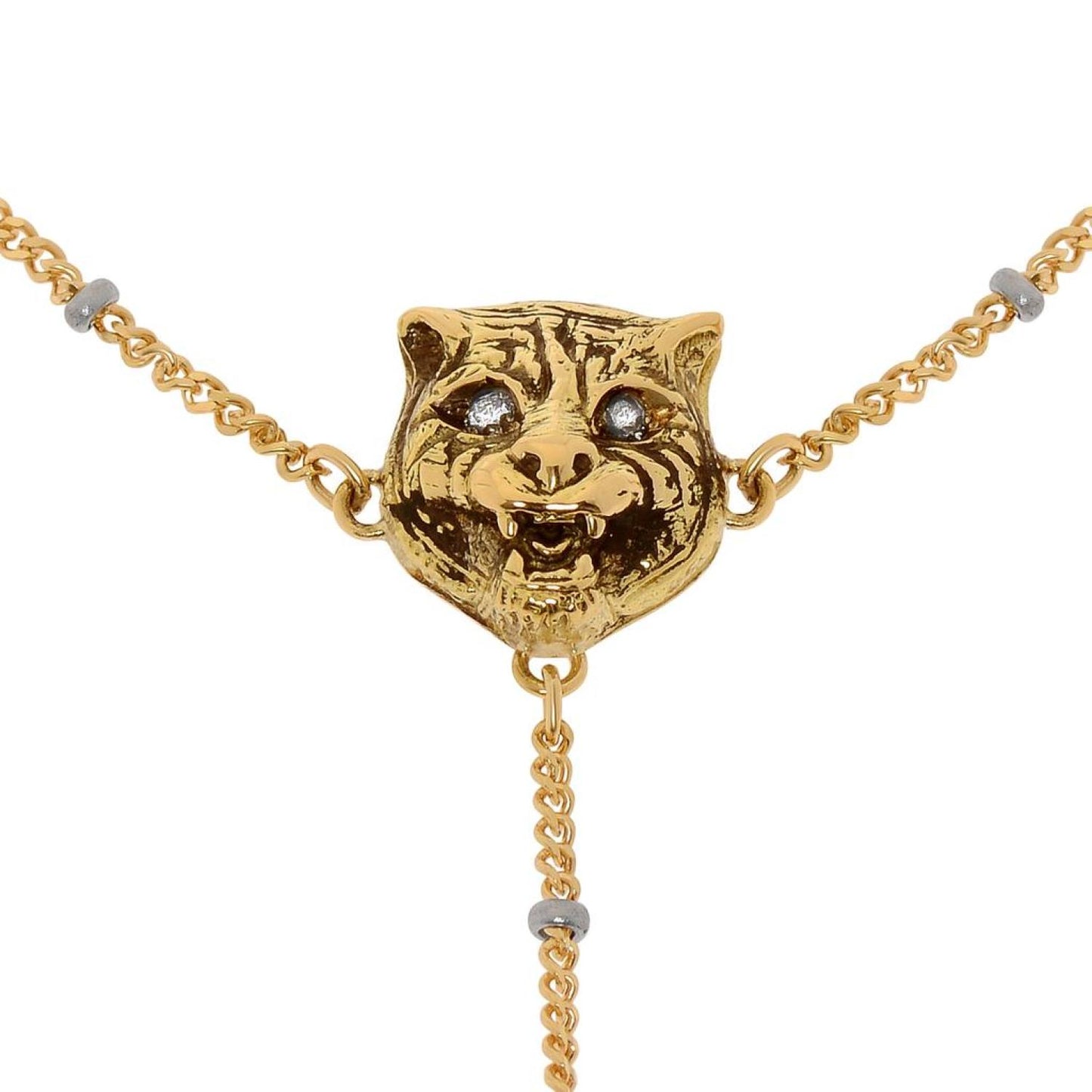 Gucci Le Marche Des Merveilles 18K Yellow Gold, Diamond and Mother of Pearl 2.5mm Charm Bracelet YBA50684100100M