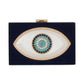 Evil Eye Jeweled Resin Small Frame Clutch