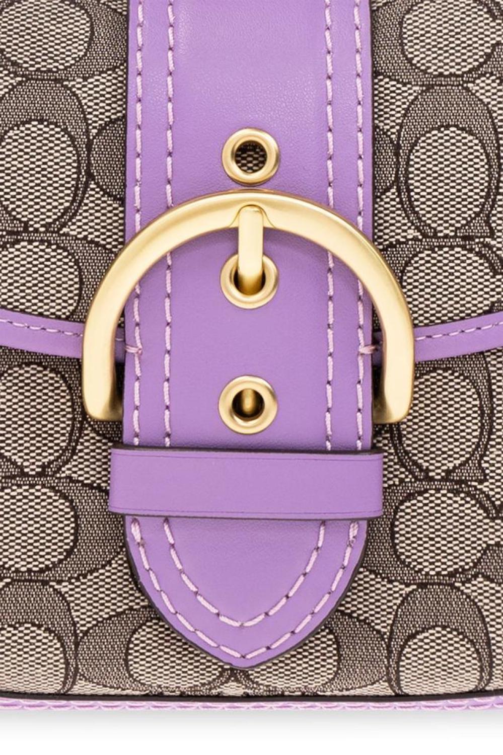 Coach Soho Monogram Print Buckled Shoulder Bag 